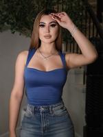 Ciara Top- Available Pink, Black, Denim Blue, Fuchsia, Lilac, White & Navy Blue
