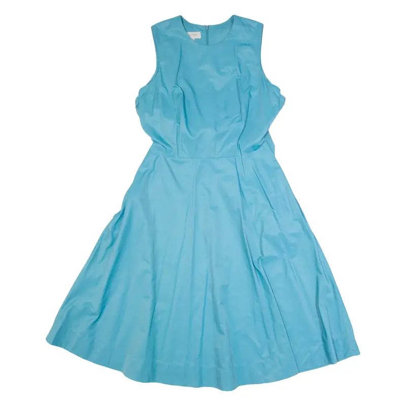 HOBBS LONDON Womens A-Line Dress Blue Sleeveless Midi UK 10