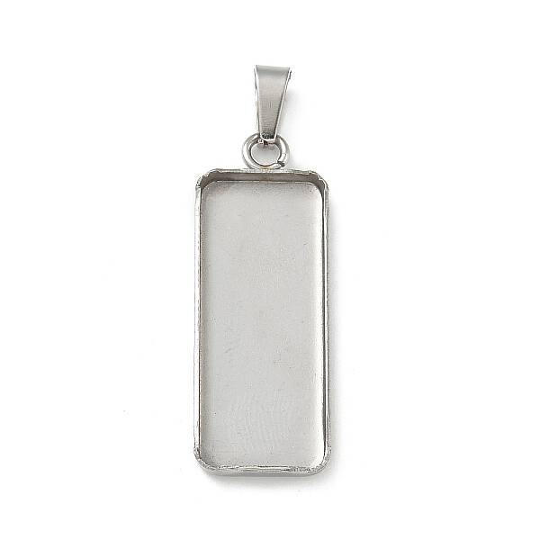 304 Stainless Steel Pendant Cabochon Settings