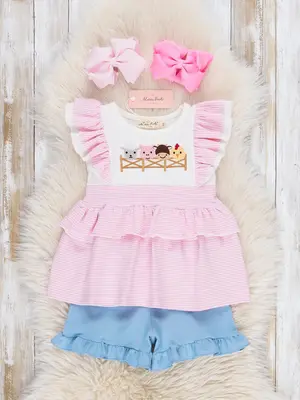 Embroidered Baby Farm Friends Outfit