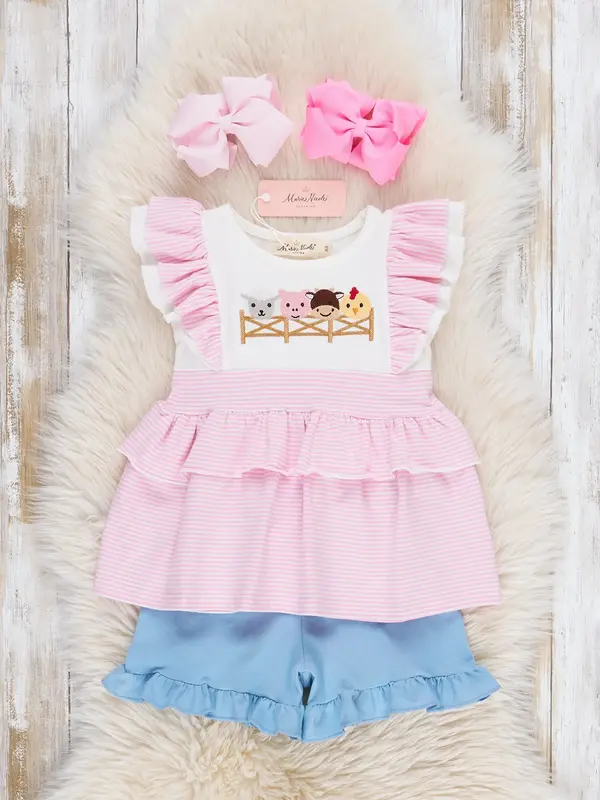 Embroidered Baby Farm Friends Outfit