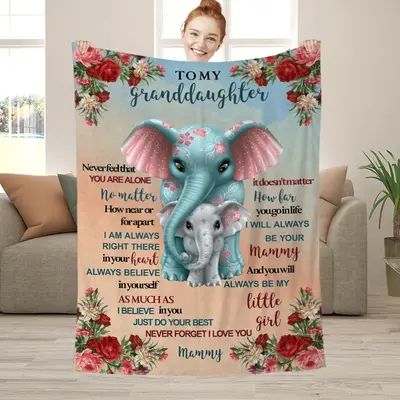Granddaughters Gift - Warm Gift Blanket - Aperturee