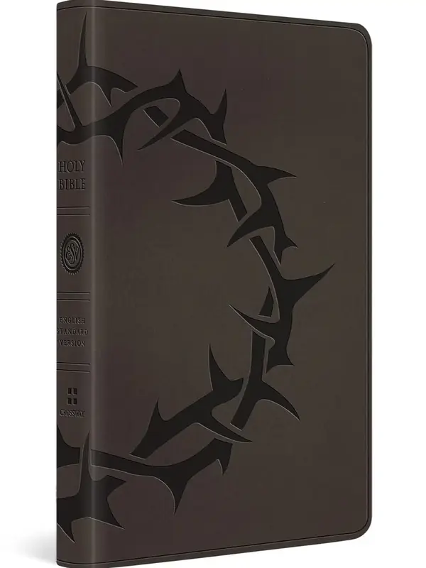 ESV Premium Gift Bible (TruTone, Charcoal, Crown Design) Imitation Leather - High-Quality Packaging for Customization Options