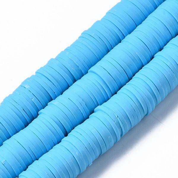 Flat Round Handmade Polymer Clay Beads