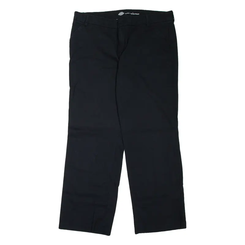 DICKIES Workwear Womens Trousers Black Relaxed Straight W38 L29