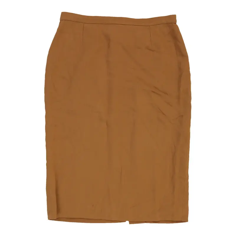 Forma Zero Gianfranco Ferre Midi Skirt - 30W UK 10 Brown Wool Blend | Size: UK 10
