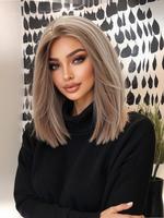 14 Inch Short Straight Bob Wigs for Women, Gorgeous Fluffy Wigs without Bangs, Synthetic Hair Wigs for Party, Daily Use