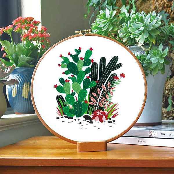 Cactus Pattern DIY Embroidery Starter Kits