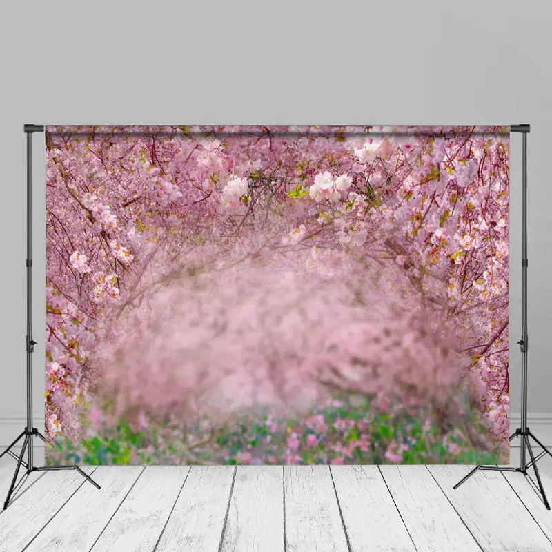 Pink Blossom Sakura Flower Tree Spring Photo Backdrop - Aperturee
