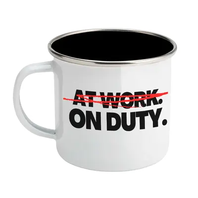 At WorkON DUTY Enamel Steel Mug 12 oz