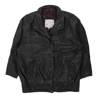 Marie Le Blanc Leather Jacket - Large Black Leather