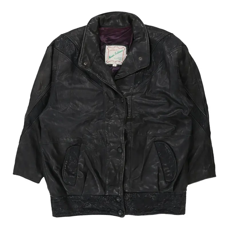 Marie Le Blanc Leather Jacket - Large Black Leather