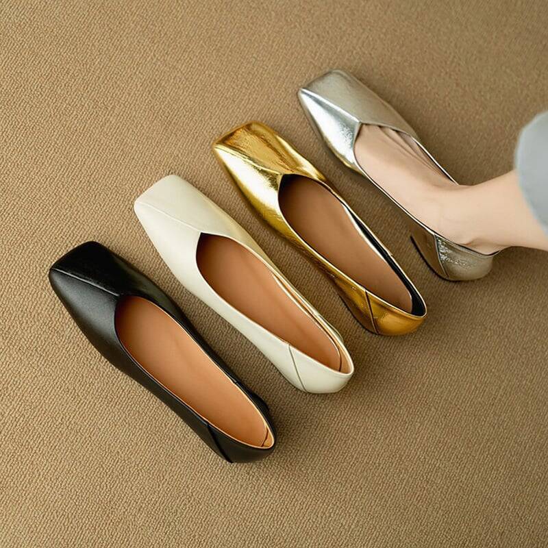 CHIKO Amanda Square Toe Block Heels Pumps Shoes