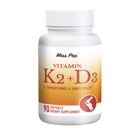 Vitamin D3 K2 Supplement Softgels, 2-IN-1 (5000IU D3 + 100mcg K2 MK7) | Infused with Sunflower Seed Oil, Non-GMO, No Gluten H...