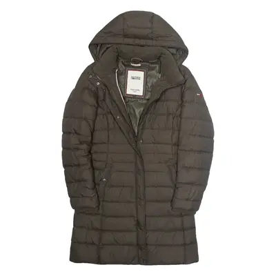 HILFIGER DENIM Womens Parka Coat Grey Hooded L