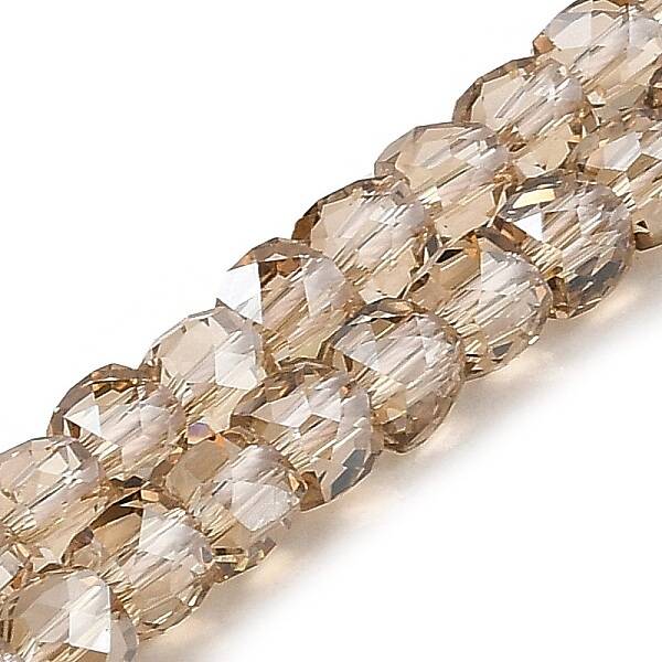 Electroplate Transparent Glass Beads Strands
