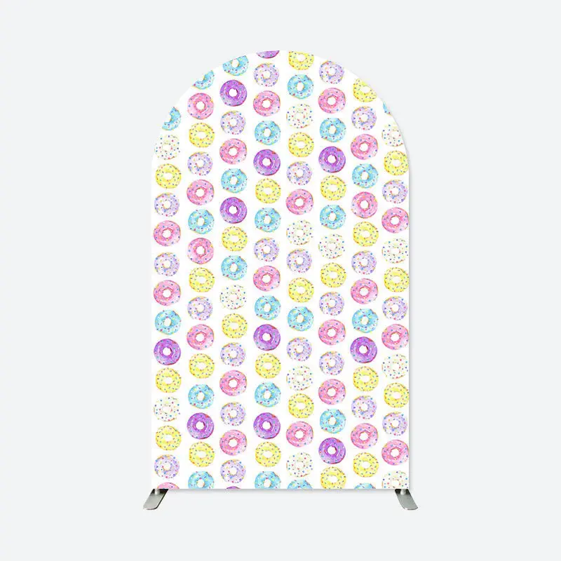 Aperturee Colorful Dounts Happy Birthday Party Arch Backdrop | Circle Arch Backdrop Diy | Wedding Arch Backdrop | Round Arch ...