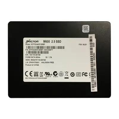 Micron MTFDDAK512MBF-1AN1Z | M600 512GB Multi-Level Cell SATA 6Gb/s NAND Flash 2.5-Inch Solid State Drive