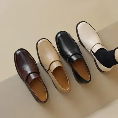 CHIKO Oakleigh Round Toe Block Heels Loafers Shoes