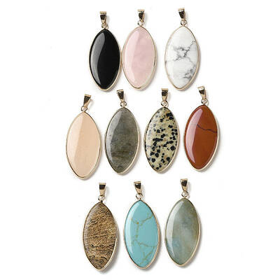 Natural & Synthetic Mixed Gemstone Pendants