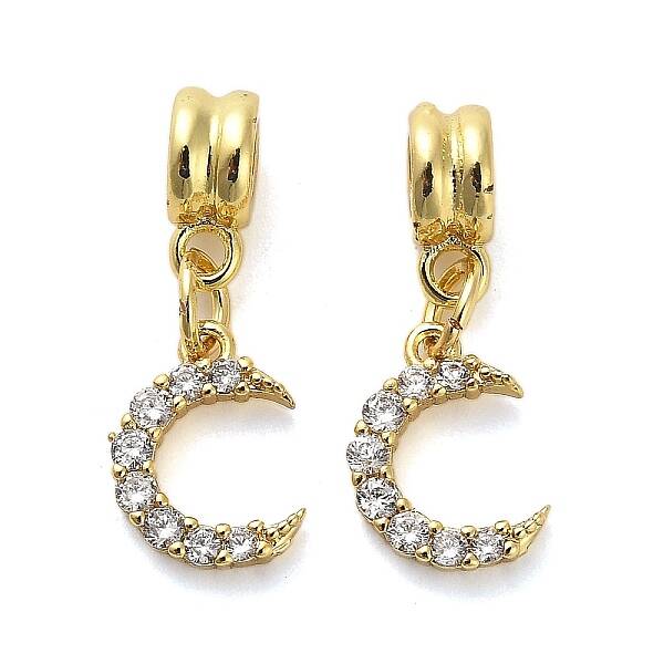 Rack Plating Brass Micro Pave Cubic Zirconia Charms