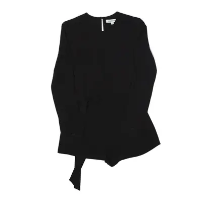 ELIZABETH JAMES Belted Shorts Split Cuff Open Back Evening Playsuit Black Womens UK 4