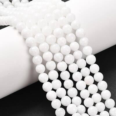 Natural White Jade Beads Strands