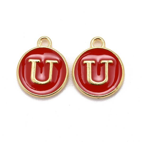 Golden Plated Alloy Enamel Charms