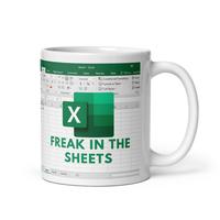 Freak In The Sheets Mug, Excel Coffee Mug, Mug Excel, Accountant Gift, Accountant Mug, Tax Accountant Gift