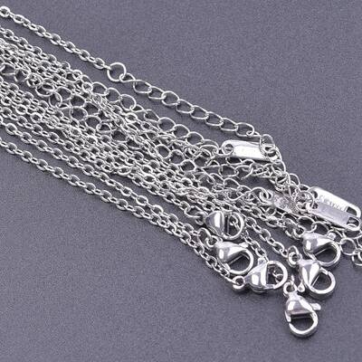Non-Tarnish 304 Stainless Steel Cable Chain Necklace
