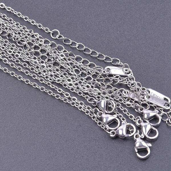 Non-Tarnish 304 Stainless Steel Cable Chain Necklace