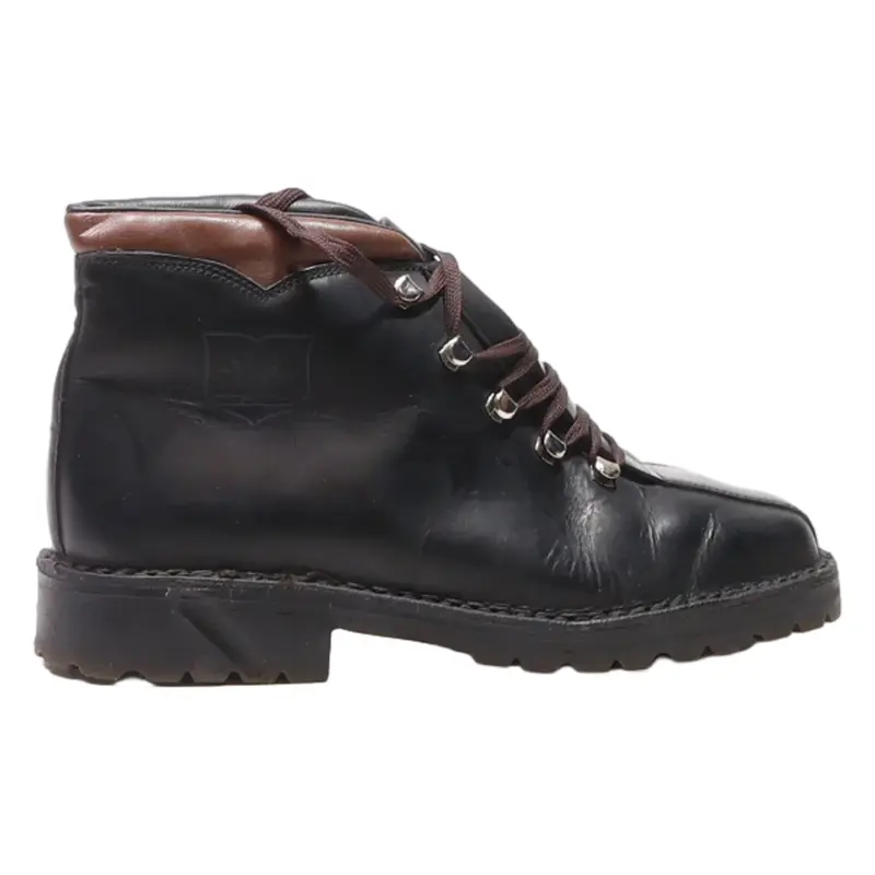 SCOUT Lace-Up Boots Black Leather Womens UK 6