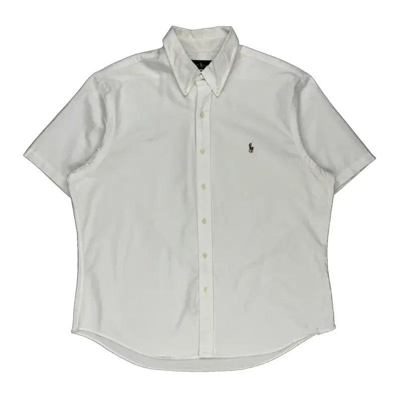 Ralph Lauren Slim Fit Short Sleeve Shirt - 2XL White Cotton