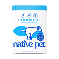 Native Pet Probiotic Powder Supplement for Dogs - 6 Billion CFUs - Promotes Healthy Digestion and Supports Complete Gut Healt...