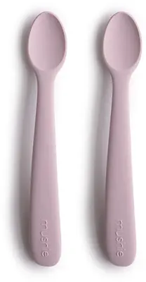 Mushie Silicone Feeding Spoons Soft Lilac 2 pieces