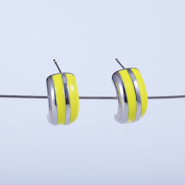 C-shaped Brass Stud Earrings