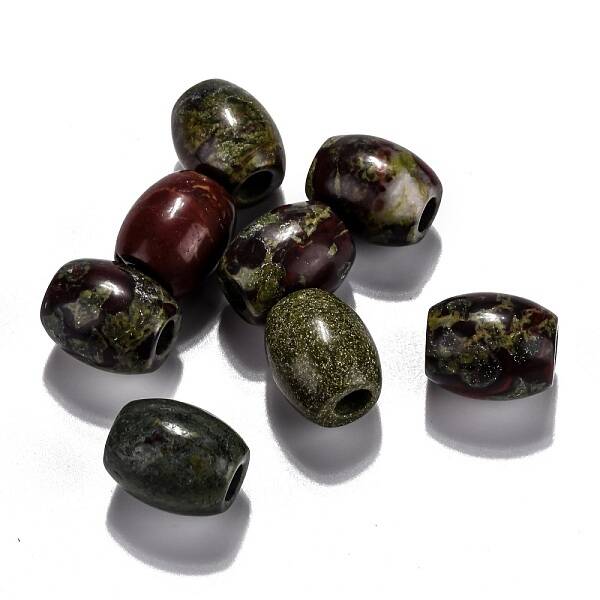 Natural Dragon Blood Jasper European Beads