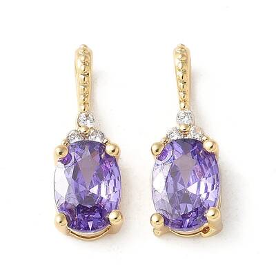 Brass Micro Pave Cubic Zirconia Pendants