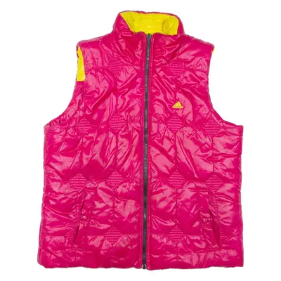 ADIDAS Womens Puffer Gilet Pink UK 18