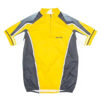 SPORTFUL Cycling Mens Jersey Yellow 1/4 Zip XL
