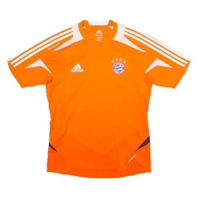 ADIDAS ORIGINALS FC Bayern Munich Mens Football Shirt Jersey Orange Crew Neck M