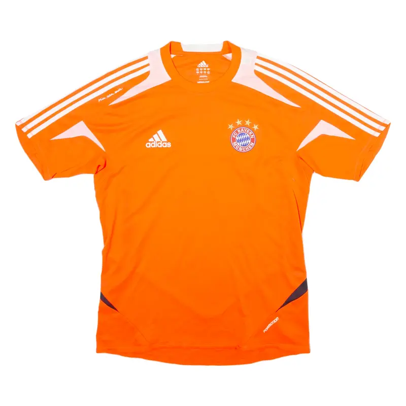 ADIDAS ORIGINALS FC Bayern Munich Mens Football Shirt Jersey Orange Crew Neck M