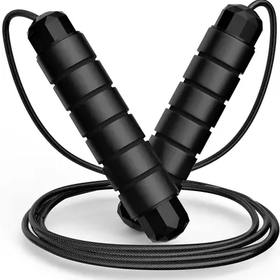Jump Rope, Portable Exercise Skipping Rope for Home Workout, Workout Skipping Rope with Foam Non-slip Handle, Adjustable Rope...