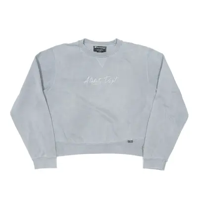 CHAMPION Athletic Dept Cropped Grey Sweatshirt S