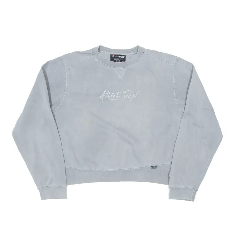 CHAMPION Athletic Dept Cropped Grey Sweatshirt S