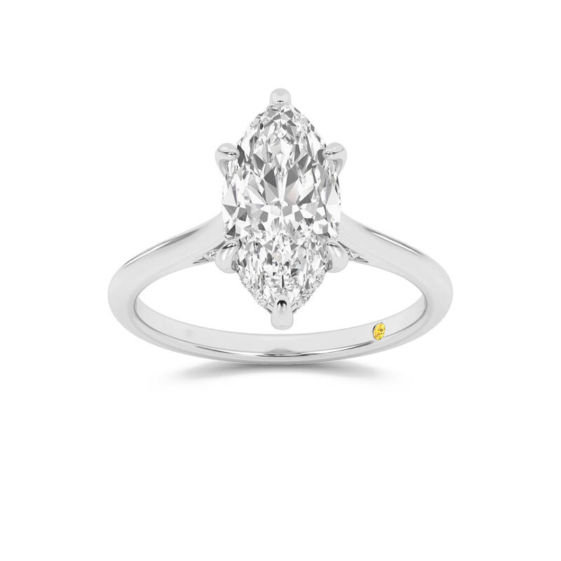 Twinkle Hidden Halo Marquise Lab Grown Diamond Engagement Ring | 10K White Gold 1 5/8 CT. TW.