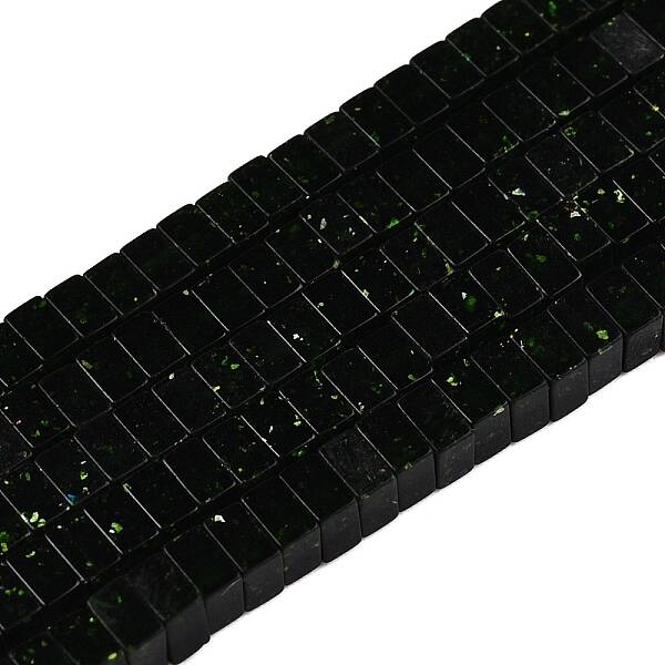 Synthetic Green Goldstone Beads Strands