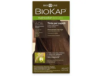 Biokap NUTRICOLOR DELICATO - Hair color - 6.06 Dark Blonde Havana 140 ml