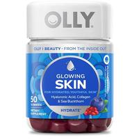 OLLY Glowing Skin Collagen Gummy, Hydrated, Youthful Skin, Hyaluronic Acid, Sea Buckthorn, Chewable Supplement, Berry, 25 Day...