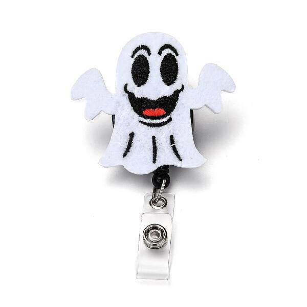 Halloween Ghost Felt & ABS Plastic Badge Reel
